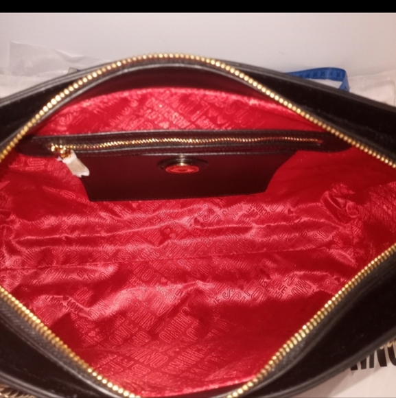 *SOLD* Love Moschino Quilted Hearts Shopper Tote XL Vegan Leather, black - Picture 9 of 12